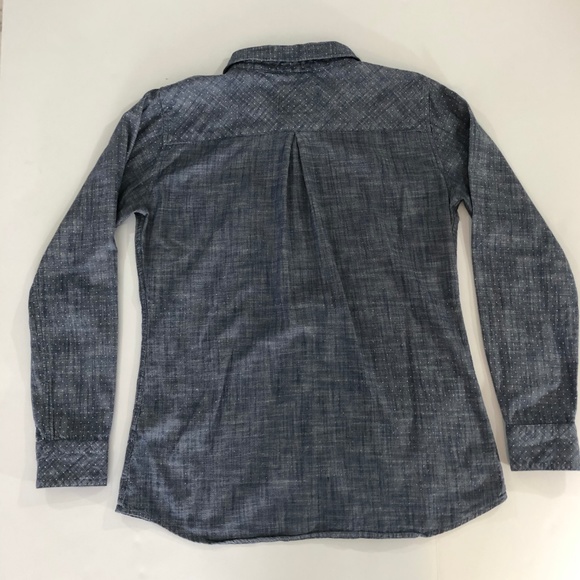 RAILS Chambray Button Front Top w White Polkadots - Picture 6 of 8